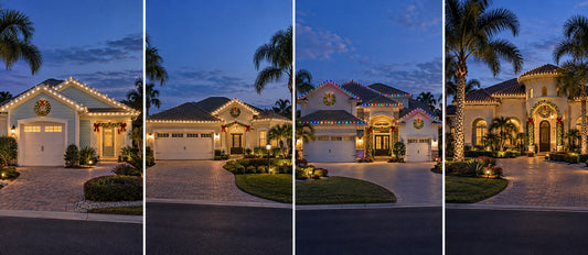 Christmas lighting package options for villas, Designer Homes, and Premier Homes in The Villages Florida