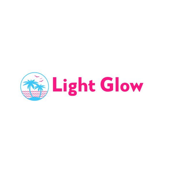 Light Glow Outdoor Lighting Solutions logo with palm tree icon for outdoor lighting company in The Villages Florida