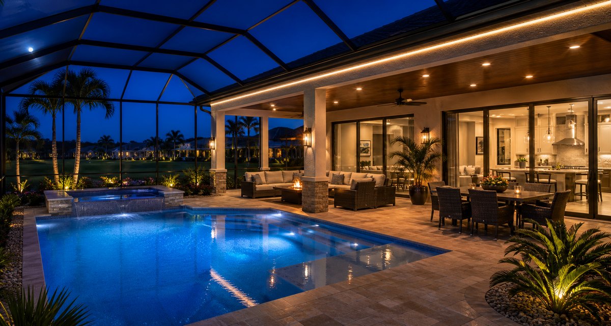Pool and Lanai Lighting Installation | The Villages FL – Light Glow