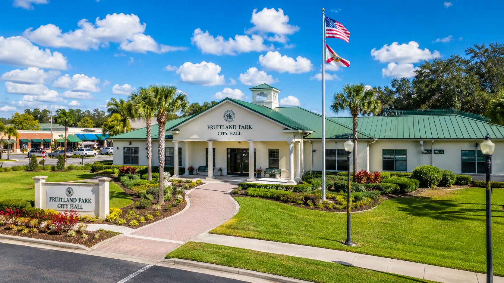 Outdoor lighting in Fruitland Park Florida enhances public spaces, homes, and outdoor lighting design projects