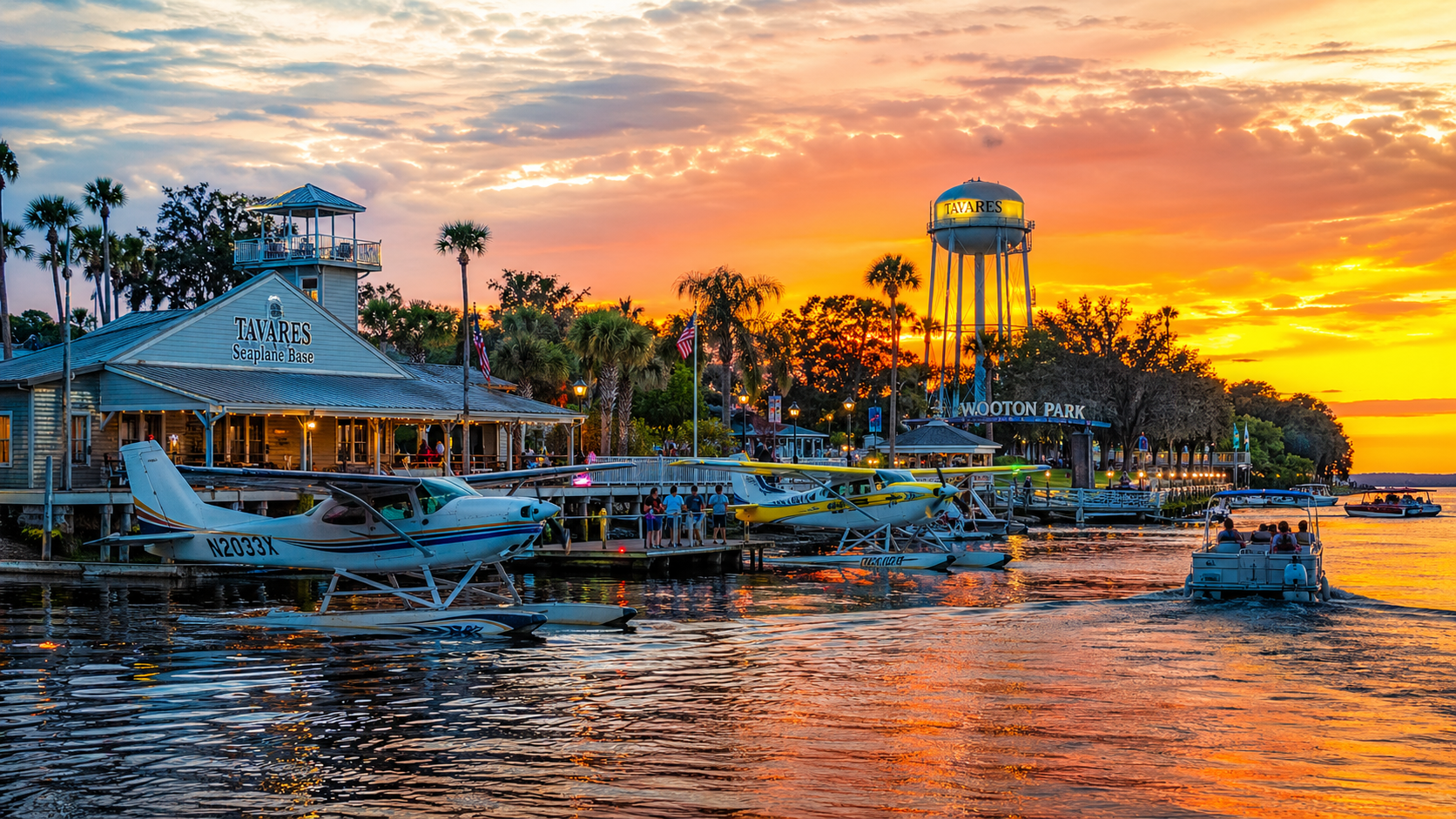Outdoor lighting in Tavares Florida enhances waterfront properties, marinas, and outdoor entertainment areas