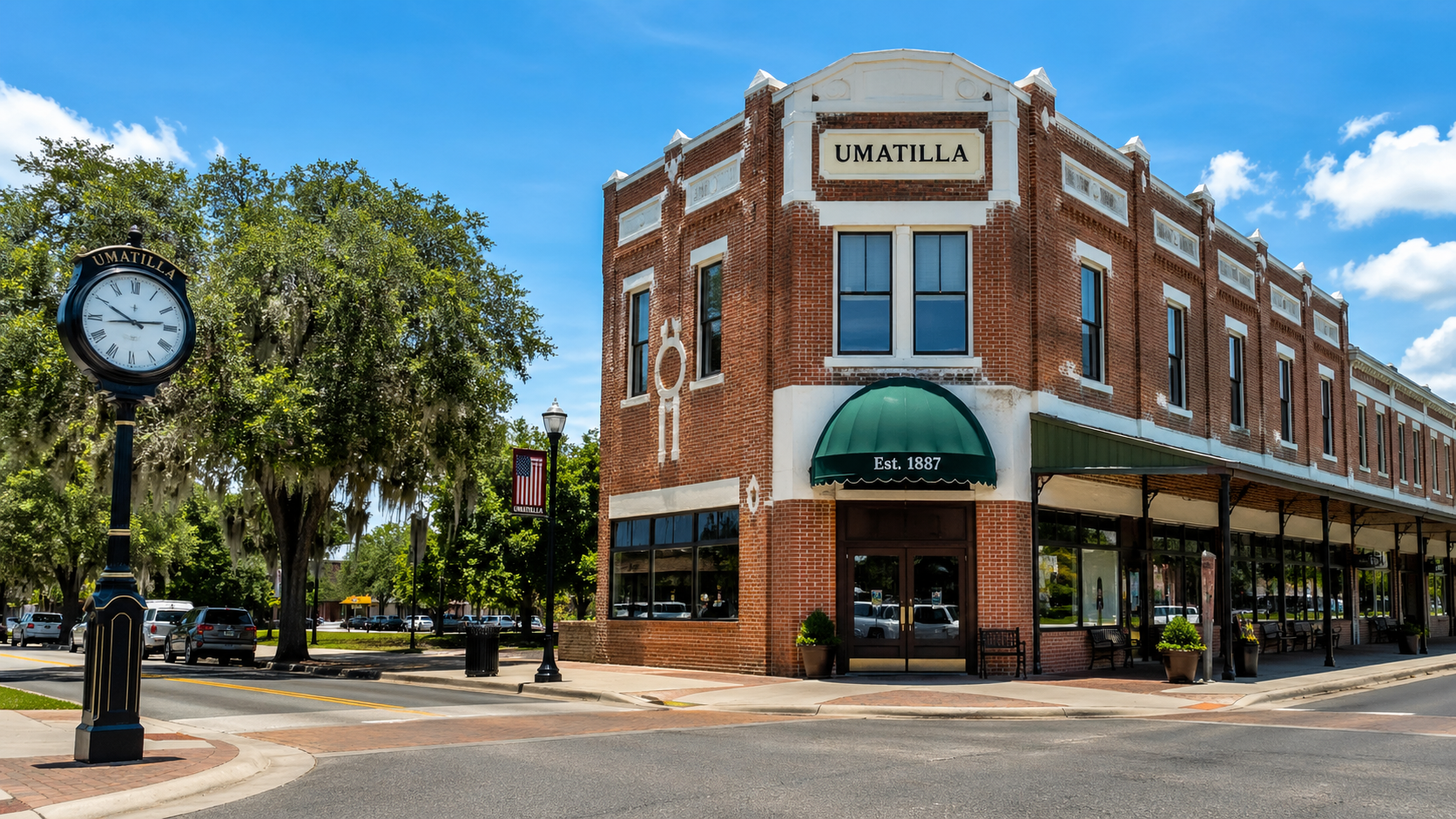 Outdoor lighting in Umatilla Florida enhances downtown areas, homes, and custom outdoor lighting systems